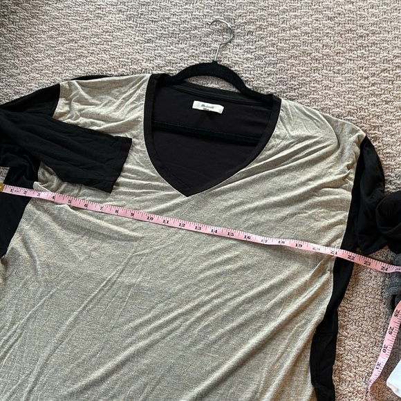 Madewell color block long sleeve v neck shirt size M - Picture 4 of 7